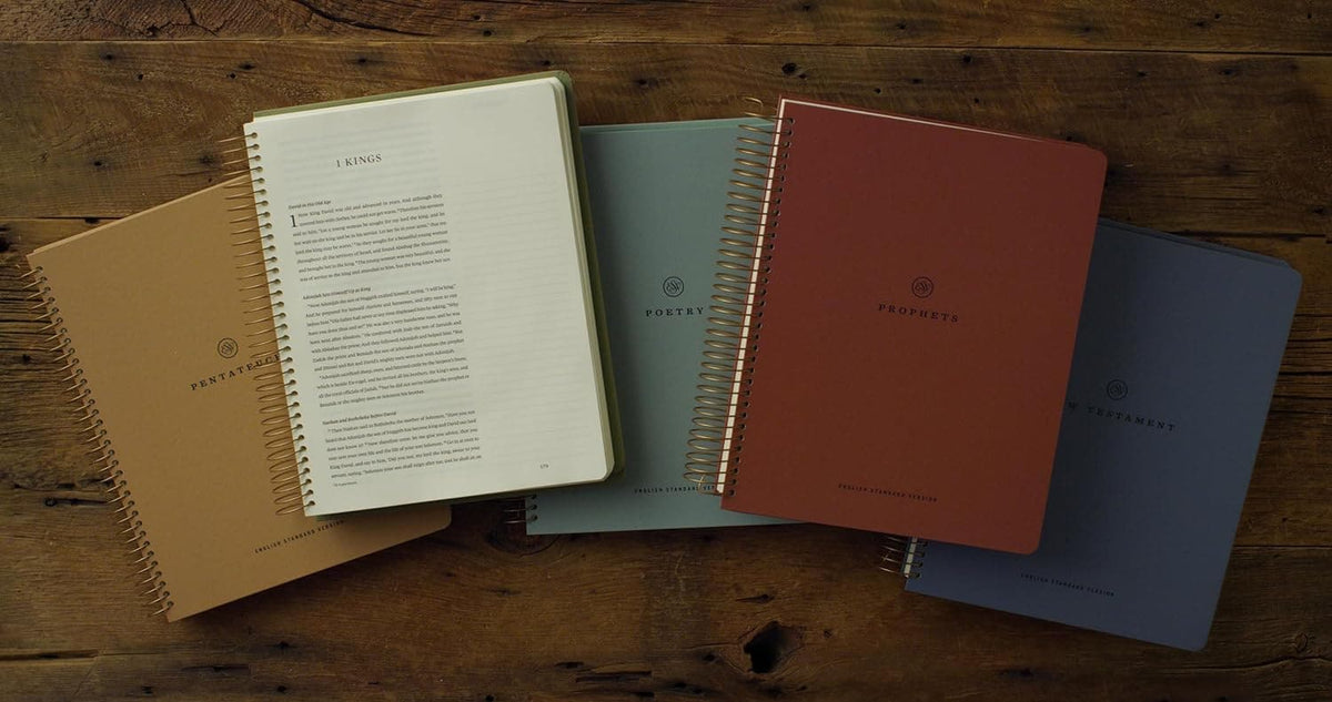 ESV Spiral-Bound Journaling Bible, Five-Volume Set Hardcover-Plain main image 1