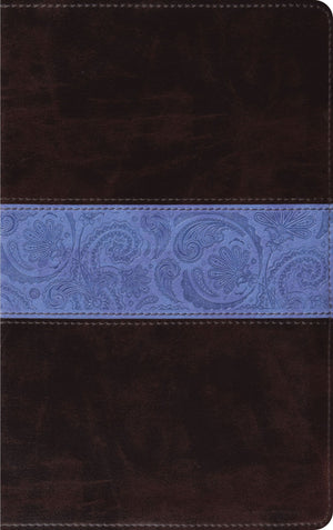 ESV Thinline Bible (TruTone, Chocolate/Blue, Paisley Band) by ESV (9781433524400) Reformers Bookshop