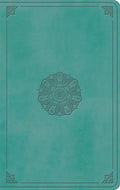 ESV Large Print Value Thinline Bible (TruTone, Turquoise, Emblem Design) by ESV (9781433562167) Reformers Bookshop