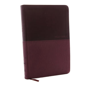 NKJV, Value Thinline Bible, Large Print, Red Letter Edition, Comfort Print (Leathersoft, Burgundy)