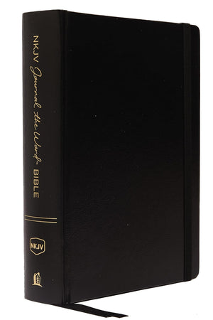 NKJV Journal the Word Bible, Large Print, Red Letter Edition (Hardcover, Black)