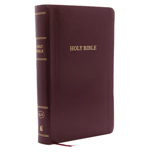KJV Reference Bible, Personal Size, Giant Print, Red Letter Edition, Comfort Print (Leatherflex, Burgundy) by Bible
