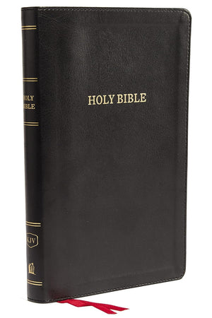 KJV Deluxe Thinline Reference Bible, Red Letter Edition, Comfort Print (Leathersoft, Black) by Bible