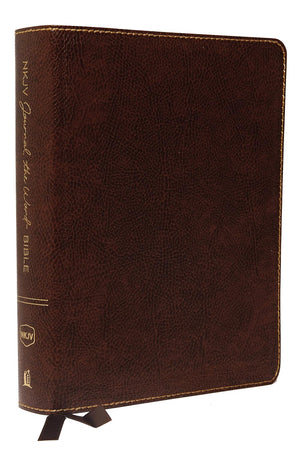 NKJV Journal the Word Bible, Red Letter Edition, Comfort Print (Bonded Leather, Brown)