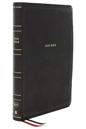 KJV Thinline Bible, Giant Print, Red Letter Edition, Comfort Print (Leathersoft, Black) by Bible