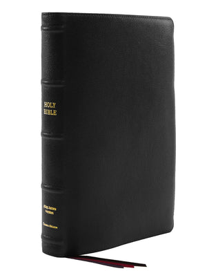 KJV Holy Bible, Giant Print Thinline Bible, Red Letter, Comfort Print (Premium Goatskin Leather, Black) by Bible