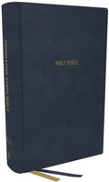 NKJV Foundation Study Bible, Large Print (Leathersoft, Dark Blue, Red Letter Edition, Thumb Index)