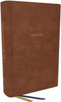 NKJV Foundation Study Bible, Large Print (Leathersoft, Brown, Red Letter Edition)
