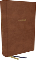 NKJV Foundation Study Bible, Large Print (Leathersoft, Brown, Red Letter Edition, Thumb Index)