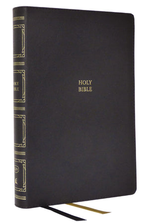 KJV Paragraph-style Large Print Thinline Bible, Red Letter, Comfort Print (Leathersoft, Black) by Bible