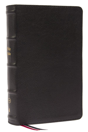 KJV Personal Size Large Print Single-Column Reference Bible (Genuine Leather, Black) by Bible