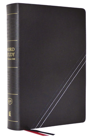 KJV Word Study Reference Bible, Red Letter, Comfort Print (Bonded Leather, Black) by Bible