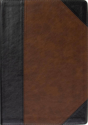 KJV Super Giant Print Reference Bible (Black/Brown LeatherTouch, Indexed) by Bible