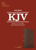 KJV Single-Column Wide-Margin Bible (Brown, LeatherTouch) by Bible