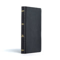 KJV Large Print Thinline Bible (Black, Genuine Leather, Indexed) by Bible
