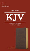 KJV Single-Column Compact Bible (Brown, LeatherTouch) by Bible