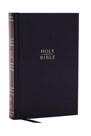 NKJV Compact Center-Column Reference Bible, Red Letter, Comfort Print (Hardcover, Black)
