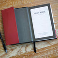 NKJV Compact Center-Column Reference Bible, Red Letter, Comfort Print (Hardcover, Black)
