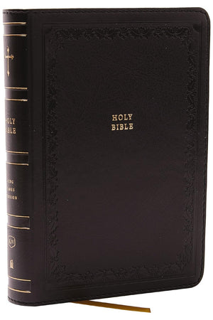 KJV Holy Bible, Compact Reference Bible, Red Letter, Comfort Print (Leathersoft, Black) by Bible