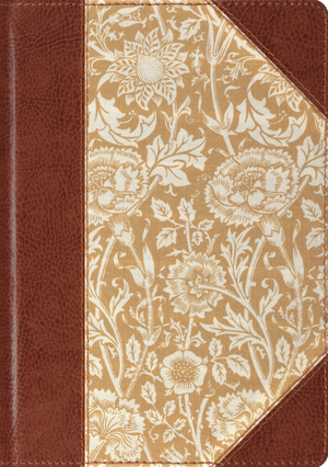 ESV Single Column Journaling Bible, Large Print (Cloth over Board, Antique Floral Design) by ESV