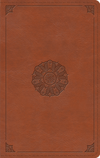 ESV Large Print Value Thinline Bible (TruTone®, English Saddle, Emblem Design)