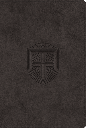 ESV Men's Study Bible (TruTone®, Charcoal, Shield Design)