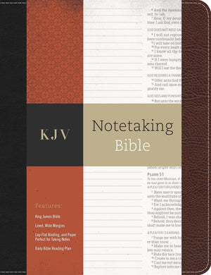 KJV Notetaking Bible (Black/Brown, Bonded Leather Hardcover) by Bible
