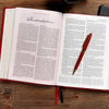 KJV Spurgeon Study Bible (Crimson, LeatherTouch) by Bible