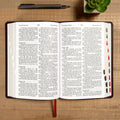 KJV Large Print Personal Size Reference Bible (Black, LeatherTouch, Indexed) by Bible