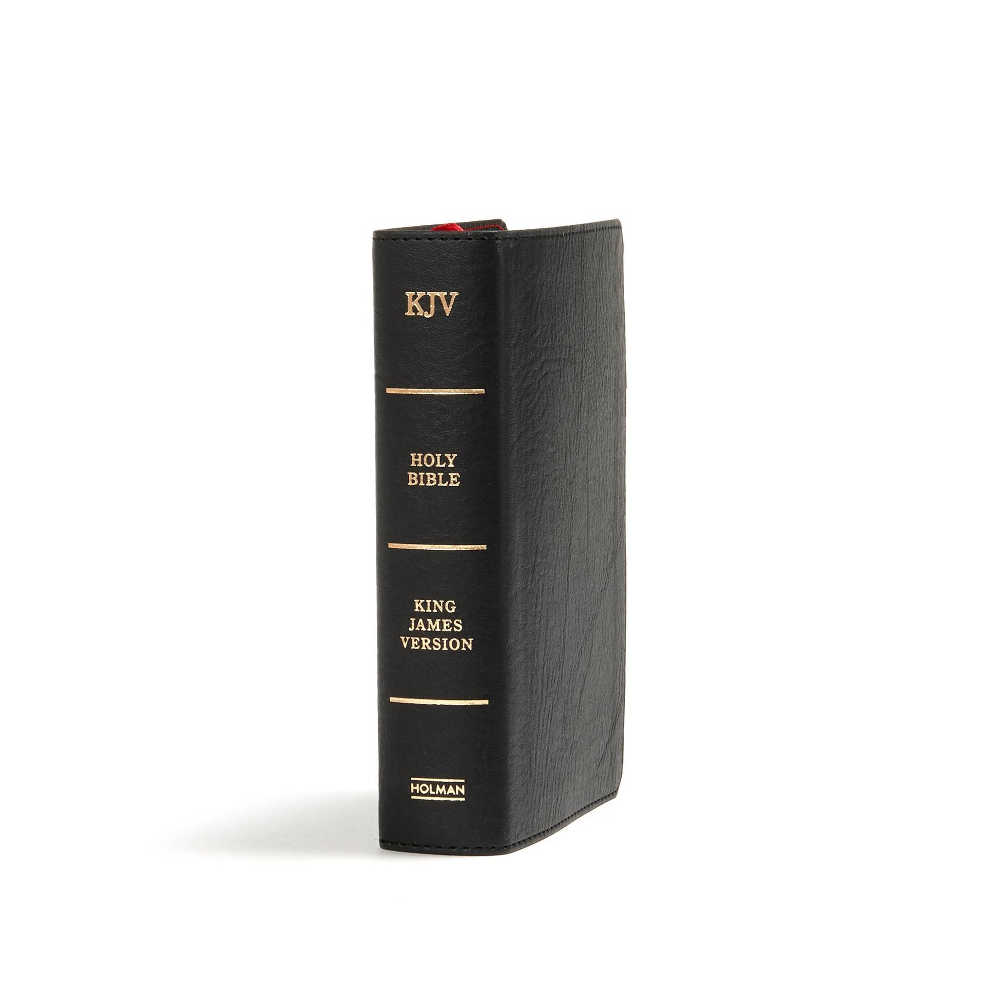 KJV Large Print Compact Reference Bible (Black, LeatherTouch) by Bible