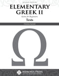 Elementary Greek II Tests, Second Edition by Christine Gatchell