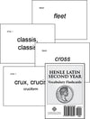 Henle Latin Second Year Vocabulary Flashcards by Robert J. Henle
