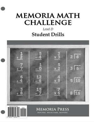 Memoria Math Challenge: Level D Student Drills