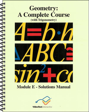 Geometry Module E Solutions Manual by Larry Collins