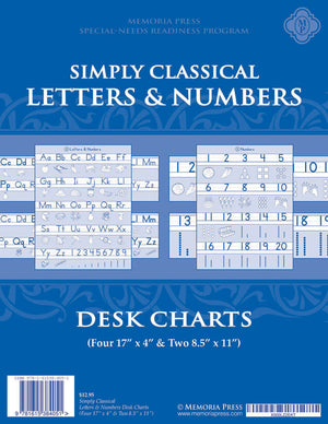 Simply Classical Letters & Numbers Desk Charts by Memoria Press