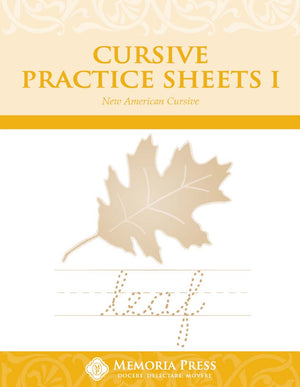Cursive Practice Sheets I by Cheryl Swope; HLS Faculty