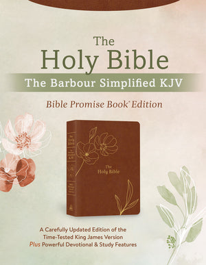 Holy Bible, The: The Barbour Simplified KJV Bible Promise Book Edition [Chestnut Floral] by Bible