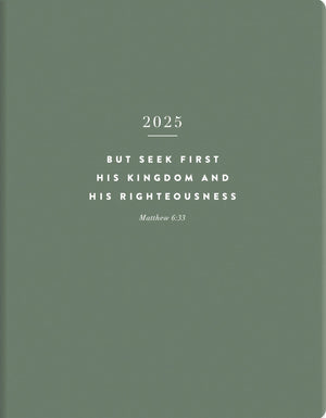 Seek First (Sage Green) - 2025 17-Month Bible Memory Planner
