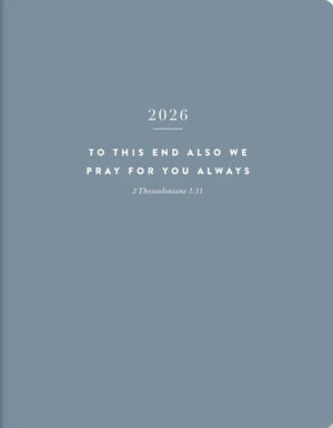 Praying Always (Ocean Grey Edition) - 2026 17-Month Bible Memory Planner