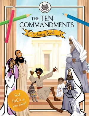 Ten Commandments Coloring Book, The (A FatCat Book) by Natasha Kennedy (Illustrator)