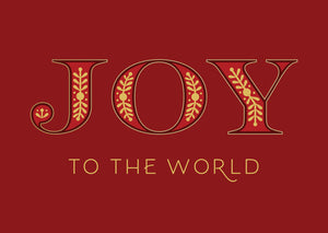 Joy to the World - Christmas Cards (cardredjoy6pack)