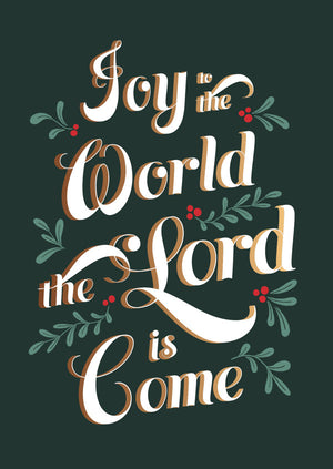 Joy to the World, The Lord is Come - Christmas Cards (cardiscome6pack)