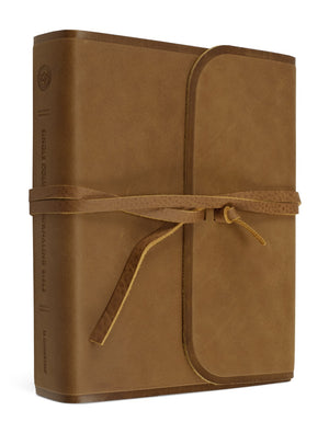 ESV Single Column Journaling Bible (Natural Leather, Brown, Flap with Strap)