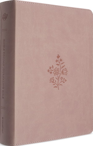 ESV Single Column Journaling Bible (TruTone, Blush Rose, Wildflower Design)