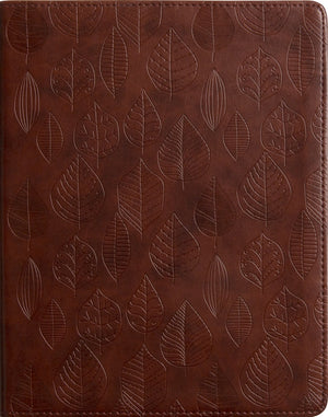 ESV Single Column Journaling Bible (TruTone, Chestnut, Leaves Design)