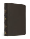 ESV Large Print Compact Bible, Red Letter (Buffalo Leather, Deep Brown)