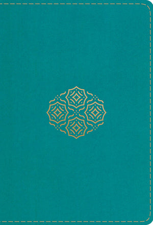 ESV Large Print Compact Bible, Red Letter (TruTone, Teal, Bouquet Design)