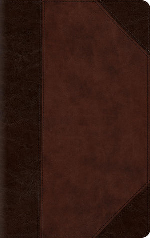 ESV Large Print Compact Bible, Red Letter (Buffalo Leather, Deep Brown)