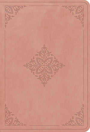 ESV Value Large Print Compact Bible (TruTone, Blush Rose, Fleur-de-lis Design)