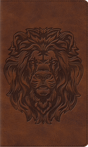 ESV Thinline Bible, Red Letter (TruTone, Brown, Royal Lion Design)